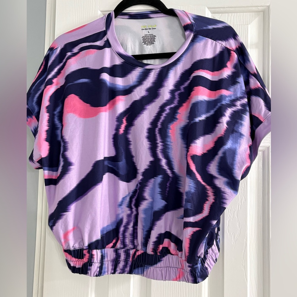 Tek Gear Purple and White Top